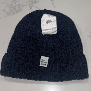 The Winter Brand Blue Knit Beanie